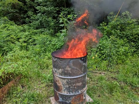 used metal barrels for burning